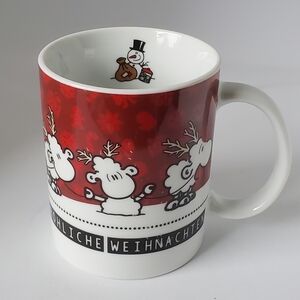 Sheepworld Mug Fröhliche Weihnachten = Merry Christmas in German EUC